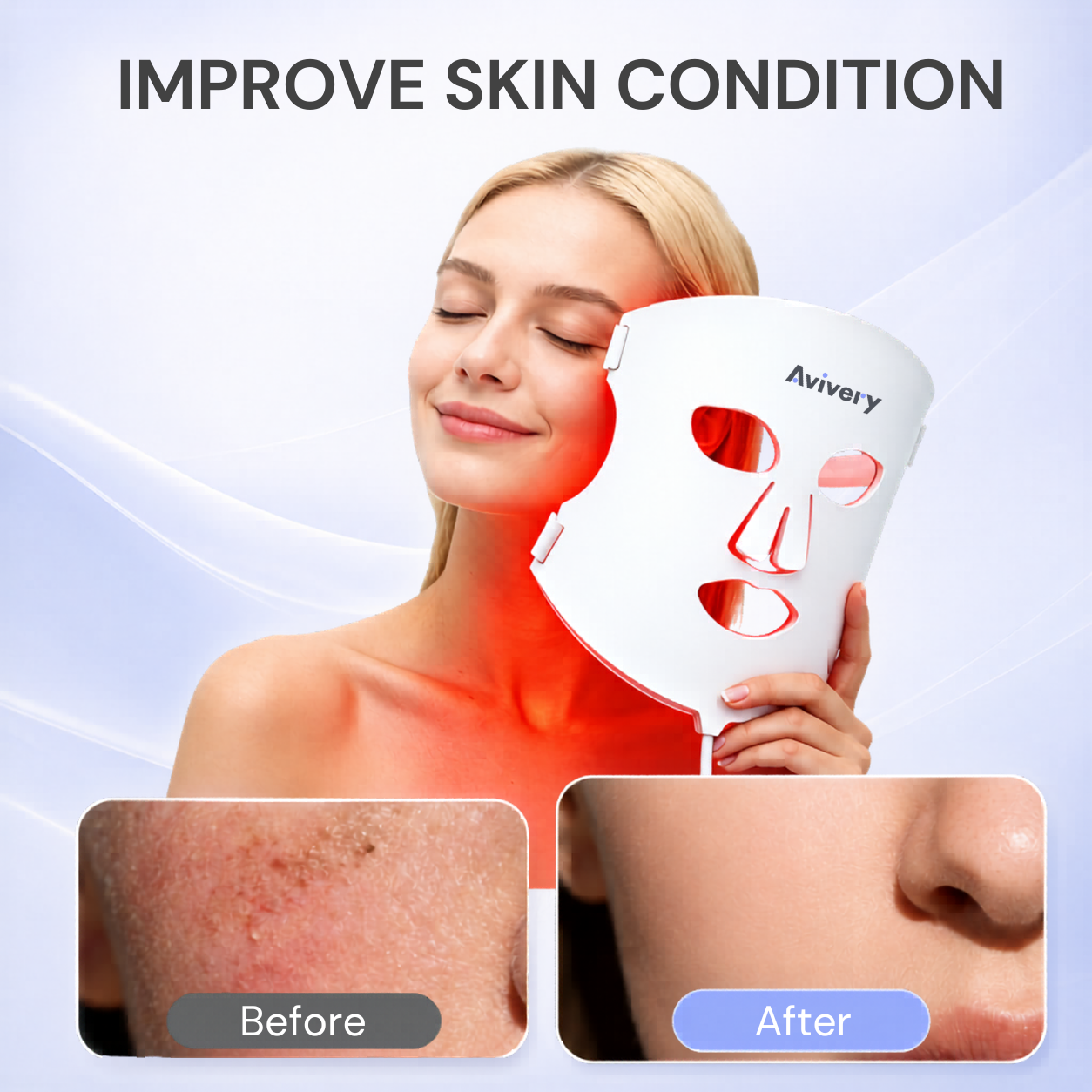 Avivery™ LED Face & Neck Therapy Mask