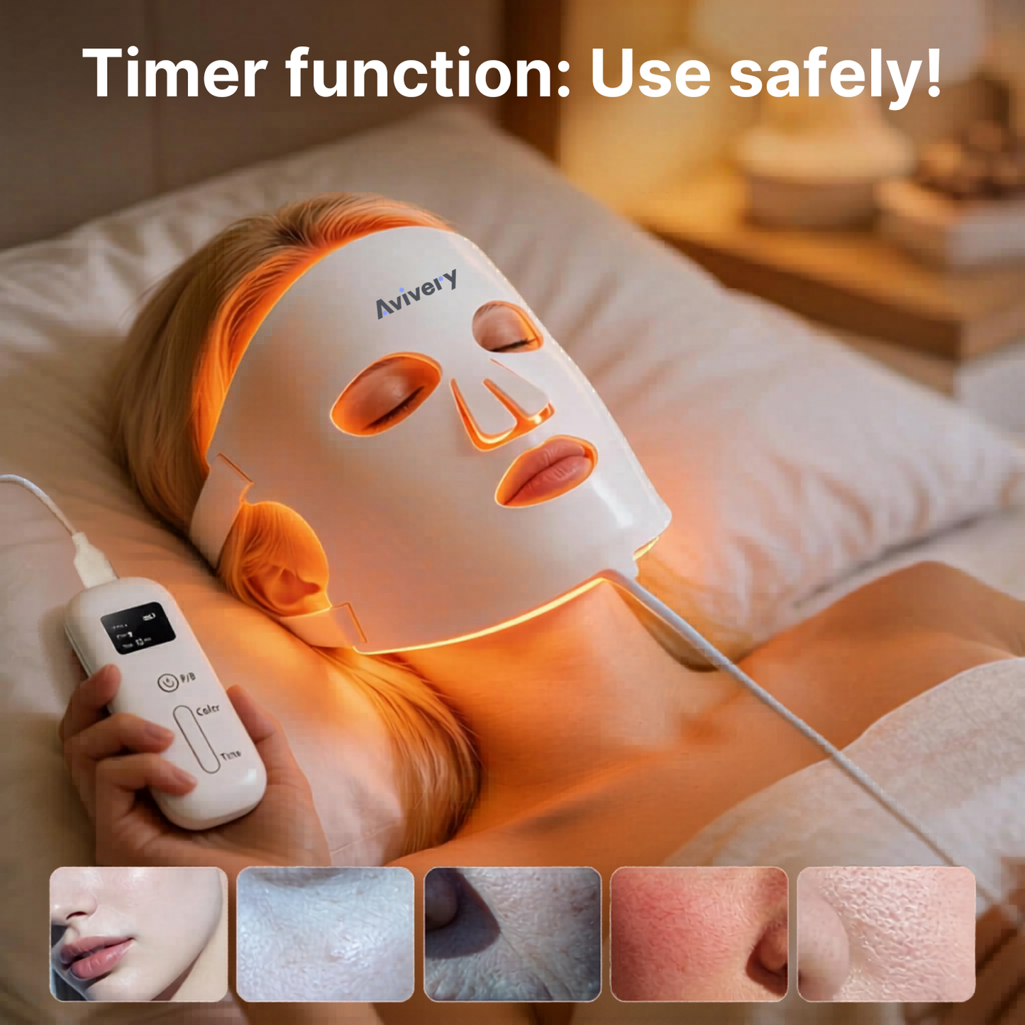 Avivery™ LED Face & Neck Therapy Mask
