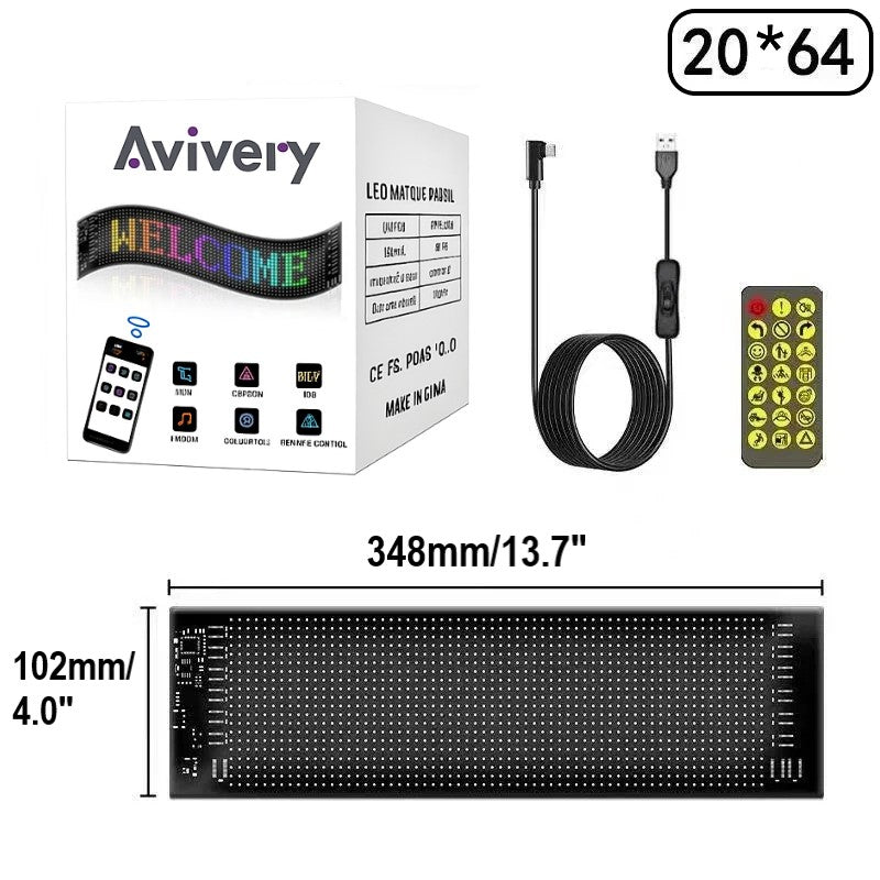 Avivery™ Devil Eyes LED Display – Animated RGB Car Panel