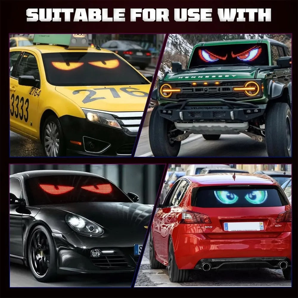 Avivery™ Devil Eyes LED Display – Animated RGB Car Panel