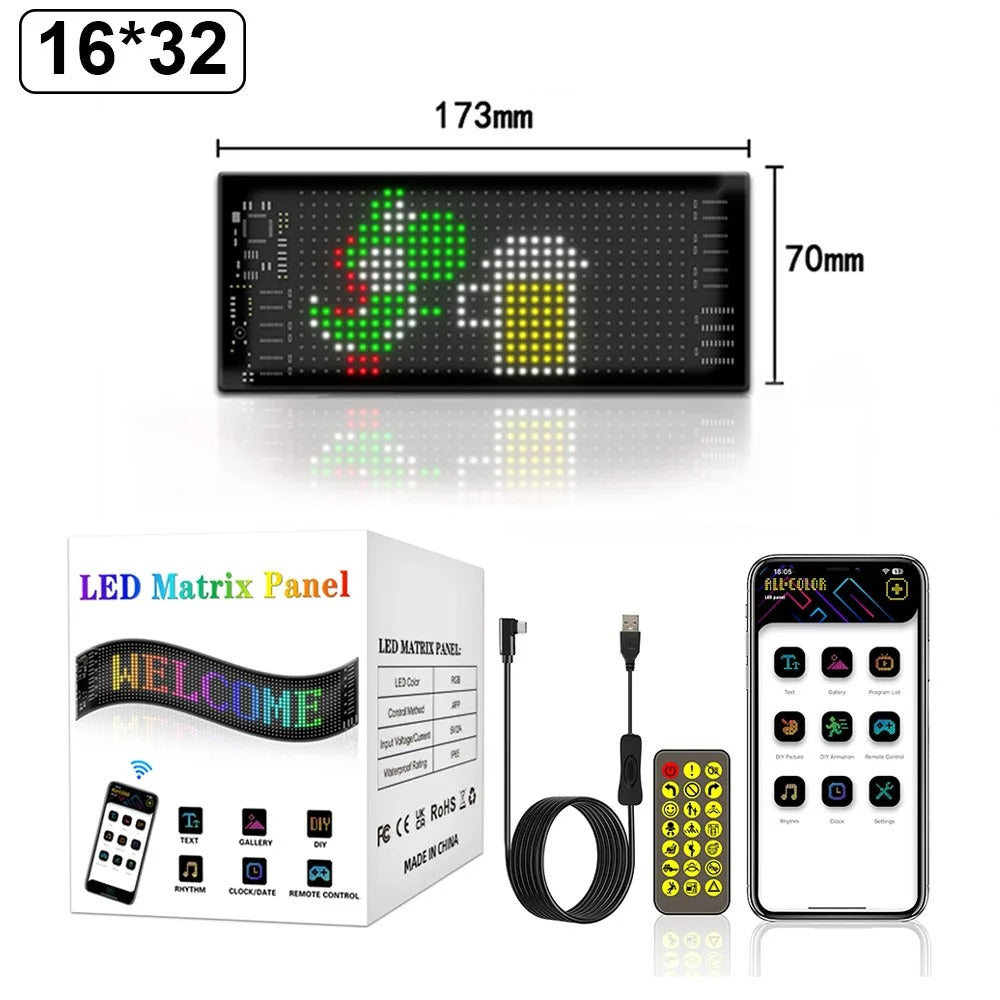 Avivery™ Devil Eyes LED Display – Animated RGB Car Panel