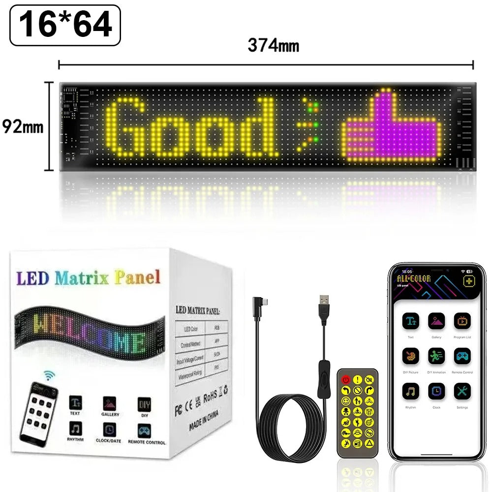 Avivery™ Devil Eyes LED Display – Animated RGB Car Panel