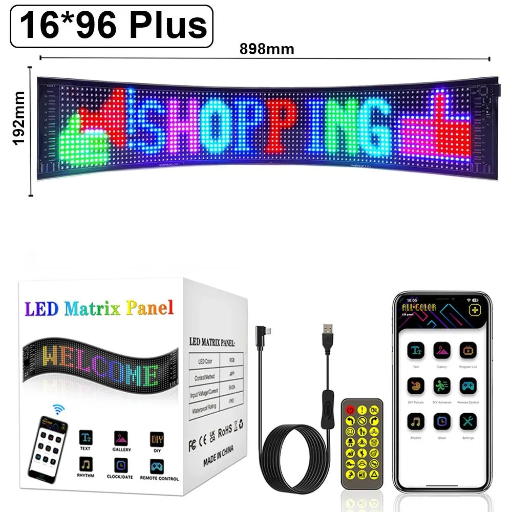 Avivery™ Devil Eyes LED Display – Animated RGB Car Panel